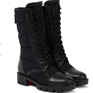 Pavleta leather-trimmed combat boots